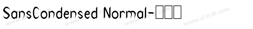 SansCondensed Normal字体转换
